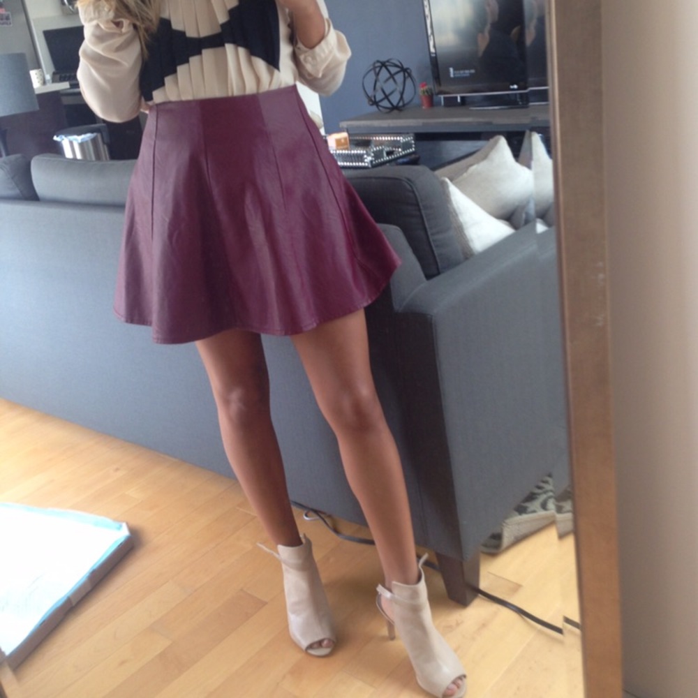 Faux Leather Skirt